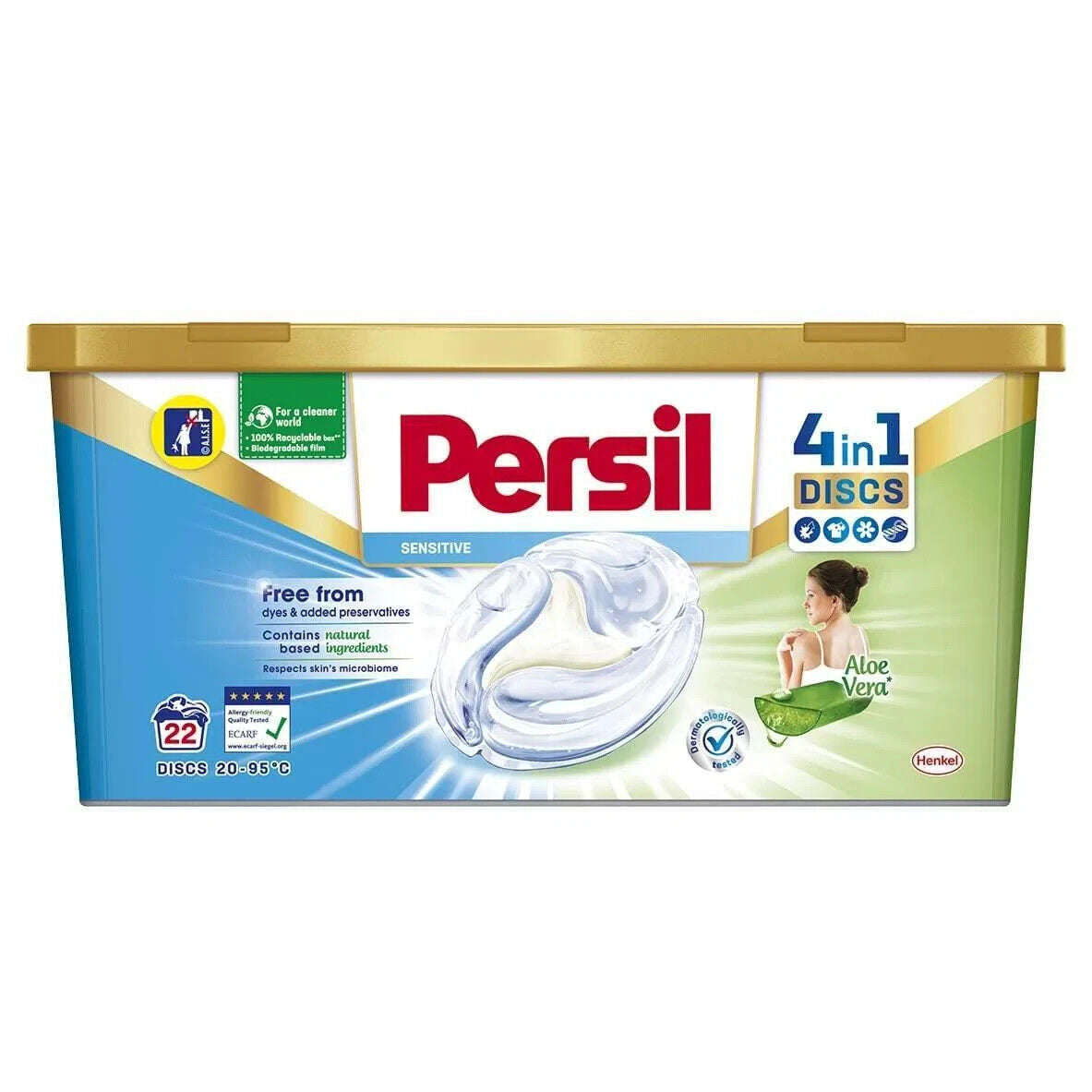 PERSIL DISCS SENSITIVE 4in1 Laundry Detergent  22 Capsules Box