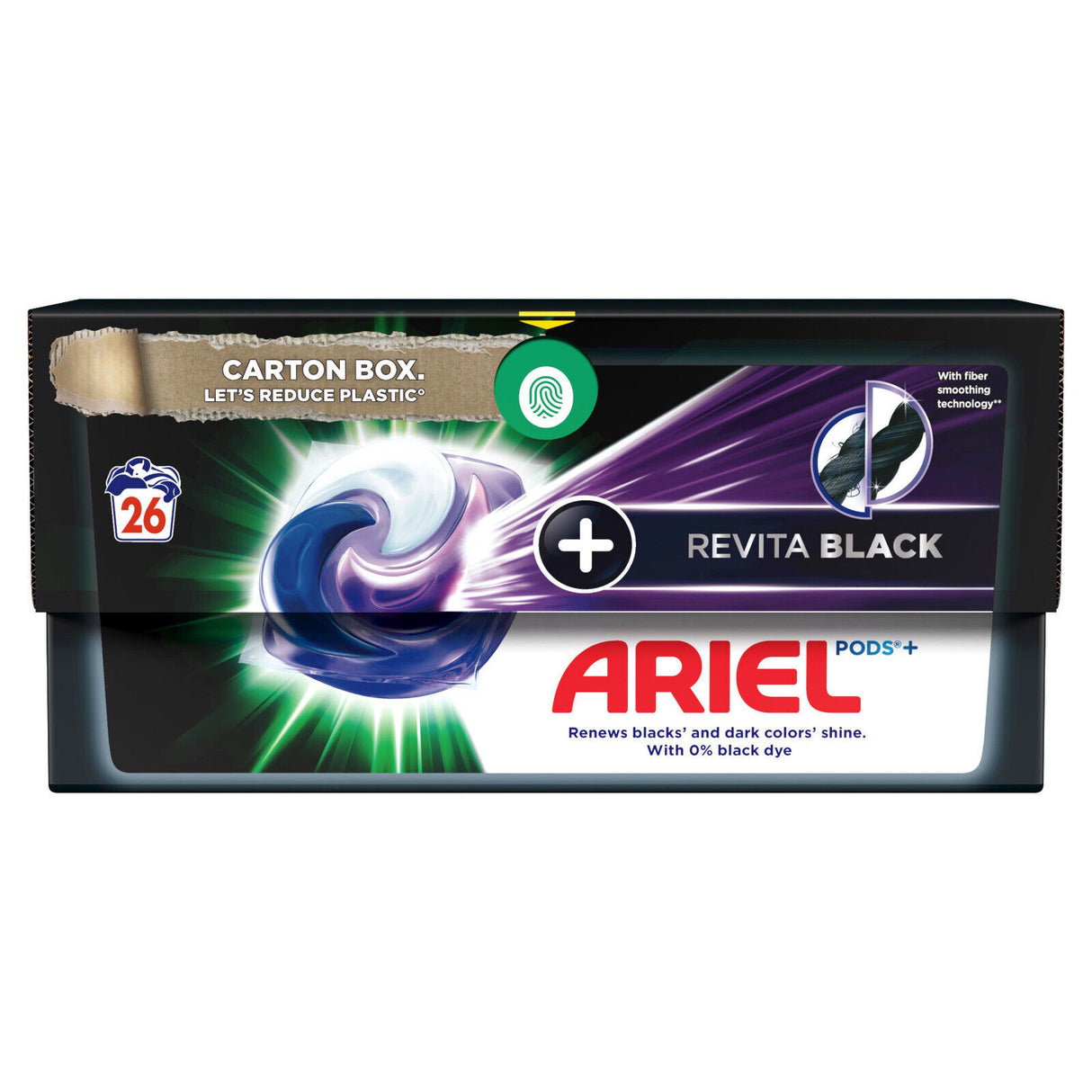 ARIEL REVITA BLACK Laundry Capsules Washing Machine 26 Pods Box