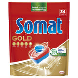 SOMAT GOLD 34 Eco Friendly Dishwasher Capsules Cleans Burnt In Stains