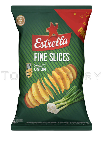 ESTRELLA SPRING ONION Flavor Potato Chips Crisps European Snacks 4x 180g 6.3oz