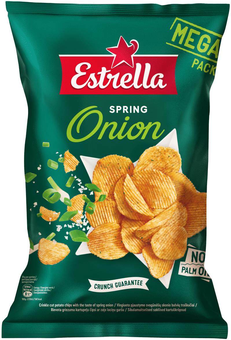 5 ESTRELLA SPRING ONION Flavor Potato Chips Crisps 130g 4.6oz