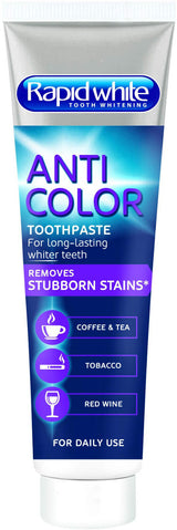 RAPID WHITE ANTI COLOR Daily Whitening Toothpaste Removes Stubborn Stains 75ml