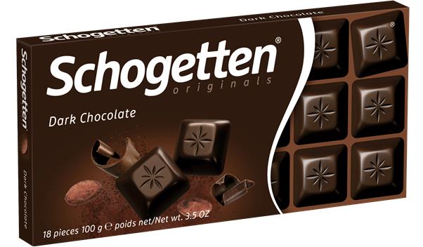 4 SCHOGETTEN Dark Chocolate Bars German Sweets Candy 100g 3.5oz