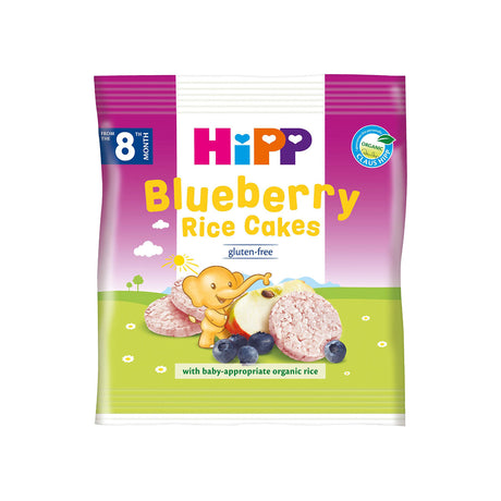 6 HIPP BLUEBERRY Rice Cakes Organic Baby Snacks from 8 Months 33g 1.1oz