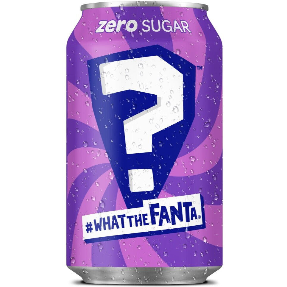 FANTA What The Fanta? Mystery Flavor Zero Sugar Sparkling Drink Lemonade 330ml