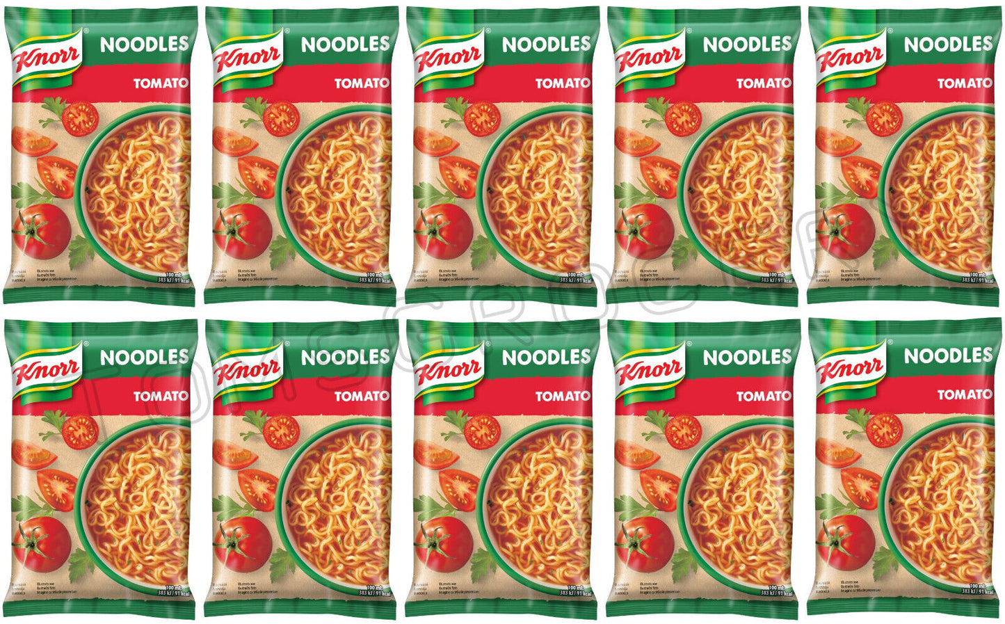 12 KNORR TOMATO Flavor Ramen Instant Noodles Vegetarian European Snacks 65g