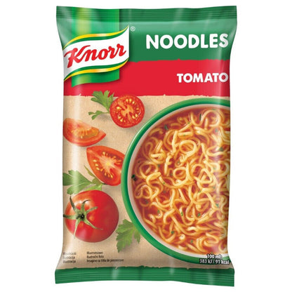 12 KNORR TOMATO Flavor Ramen Instant Noodles Vegetarian European Snacks 65g