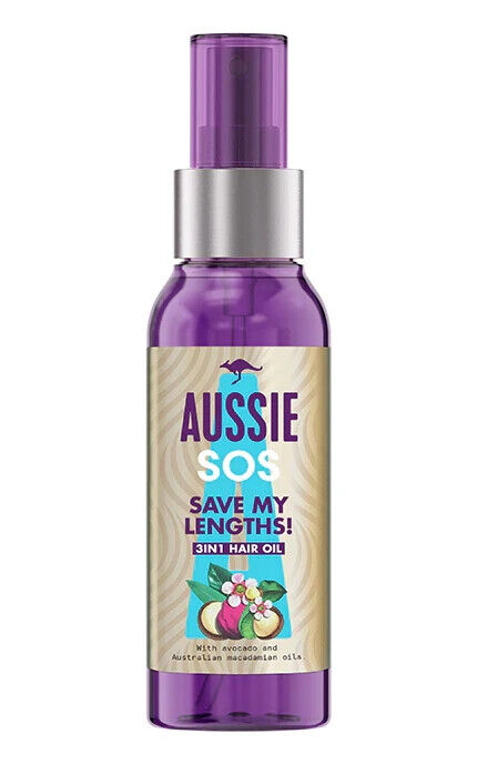 AUSSIE SOS Hair Oil Save My Lengths Avocado & Macadamian Oils 100ml 3.38fl oz