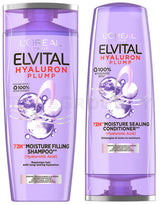 L'OREAL ELVITAL HYALURON PLUMP SHAMPOO & CONDITIONER Set Hydration for Dry Hair
