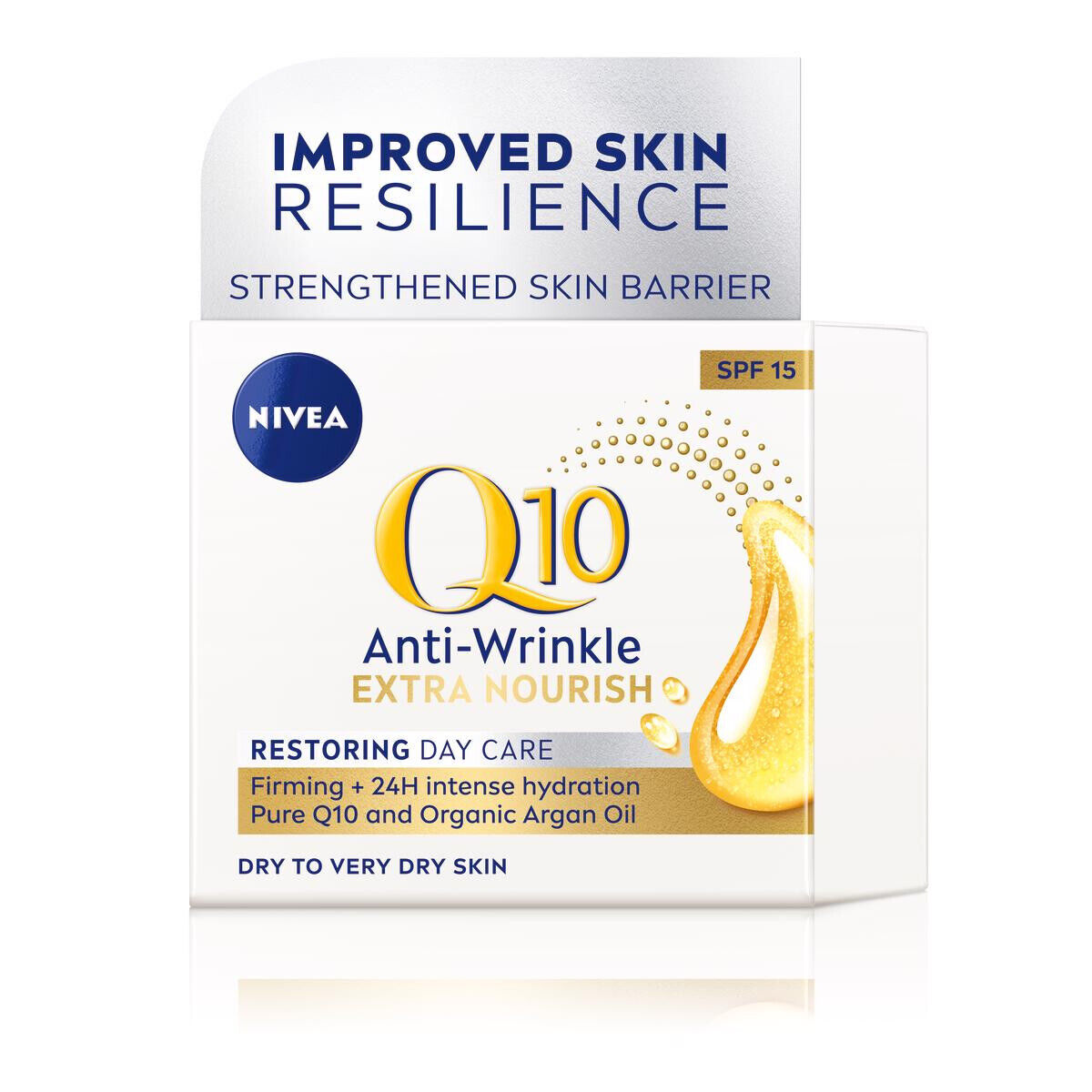 NIVEA Q10 ANTI-WRINKLE EXTRA NOURISH Restoring Face Cream For Dry Skin 50ml