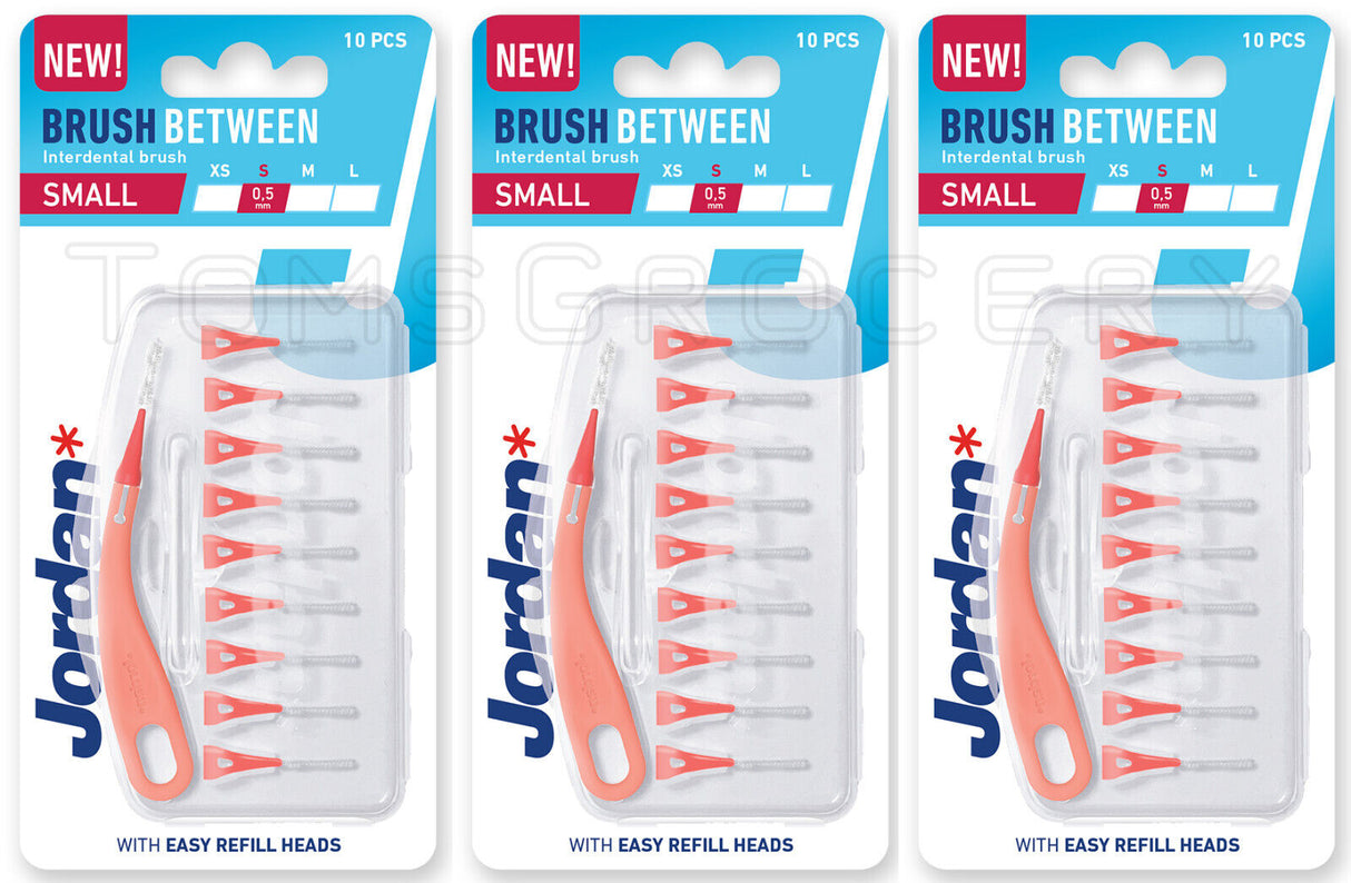 3 JORDAN BRUSH BETWEEN Refillable Interdental Brush With Refill Heads Size S