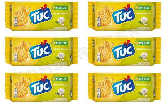 6 TUC SOUR CREAM & ONION Flavor Crackers Crisps European Snacks 100g 3.5oz