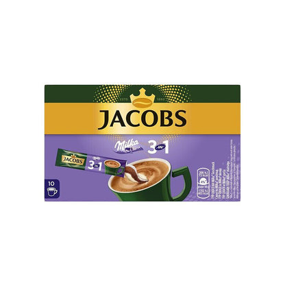 2 JACOBS MILKA CHOCOLATE Flavor 3in1 Instant Cappuccino Coffee Drink 180g 6.3oz