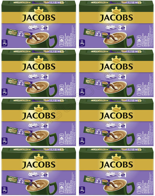 8 JACOBS MILKA CHOCOLATE Flavor 3in1 Instant Cappuccino Coffee Drink 180g 6.3oz