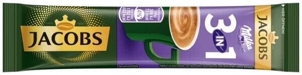 8 JACOBS MILKA CHOCOLATE Flavor 3in1 Instant Cappuccino Coffee Drink 180g 6.3oz