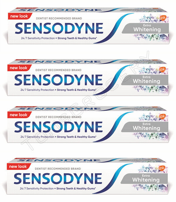 4 SENSODYNE EXTRA WHITENING Sensitivity Protection Daily Toothpaste 75ml