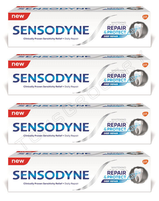 4 SENSODYNE DEEP REPAIR & PROTECT Whitening Daily Protection Toothpaste 75ml