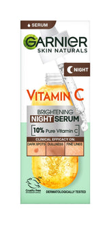 GARNIER Brightening Night Serum For Dark Spots Dullness Fine Lines 30ml