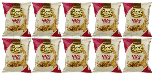 10 BON CHANCE SALAMI Flavor Baked Bread Crisps European Snacks 120g 4.2oz