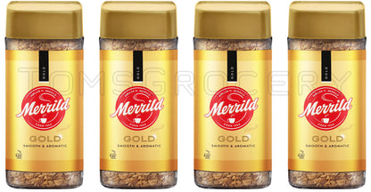 4 MERRILD GOLD Granulated Smooth & Aromatic Instant Coffee Jar 100g 3.5oz