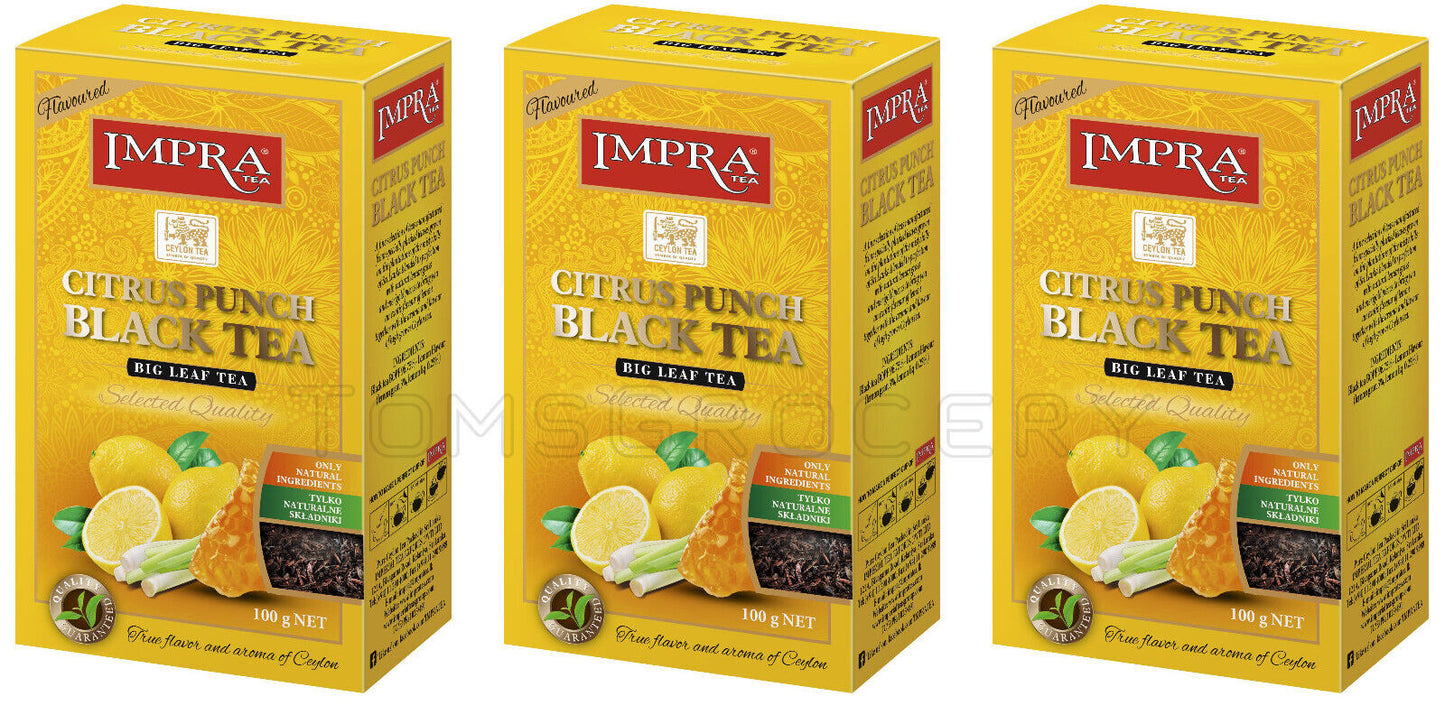 3 IMPRA CITRUS PUNCH Big Loose Leaf Black Tea All Natural Ingredients 100g 3.5oz