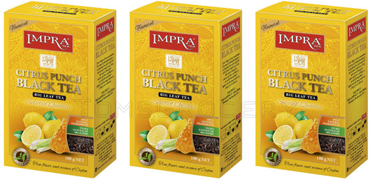 3 IMPRA CITRUS PUNCH Big Loose Leaf Black Tea All Natural Ingredients 100g 3.5oz