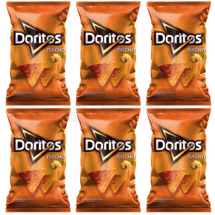 6 DORITOS NACHO Cheese Flavor Tortilla Chips  100g 3.5oz