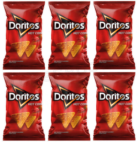 6 DORITOS HOT CORN Flavor Corn Chips Crisps European Snacks 100g 3.5oz