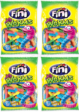 4 FINI JELLY WORMS Sugar Coated Gummies Candies Sweets European Snacks 90g