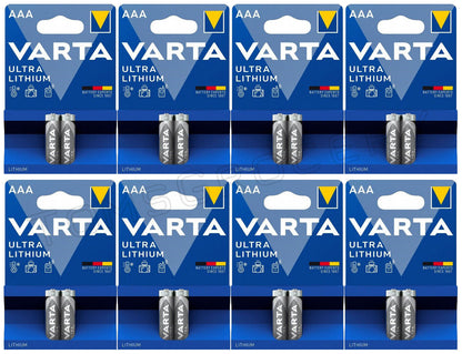 16 VARTA ULTRA LITHIUM AAA Batteries 6103 R3 FR10G445 1.5V