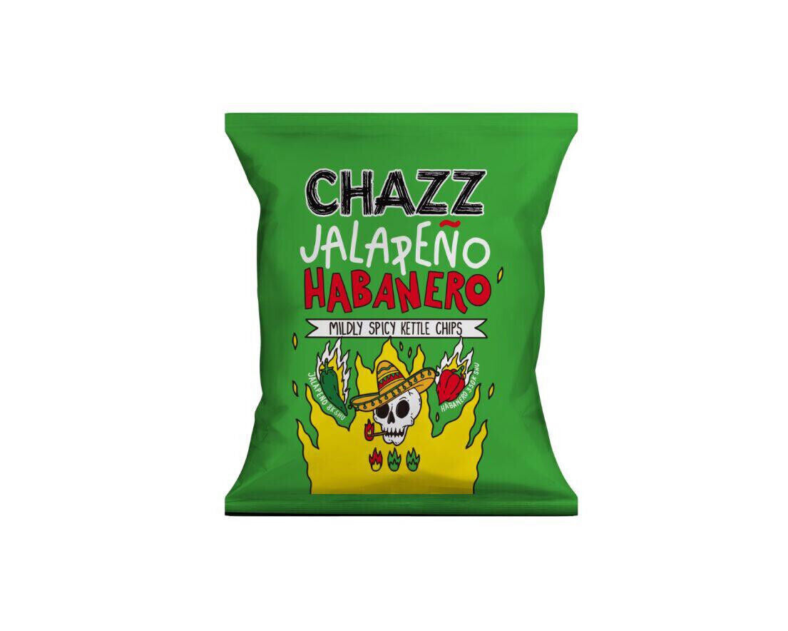 CHAZZ JALAPENO HABANERO CAROLINA REAPER FLAMING GHOST Spicy Potato Chips Bundle