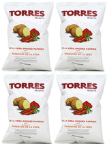 4 TORRES SMOKED PAPRIKA Flavor Premium Potato Chips 150g 5.29oz