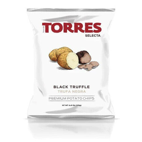 4 TORRES BLACK TRUFFLE Flavor Premium Potato Chips European Snacks 125g 4.41oz