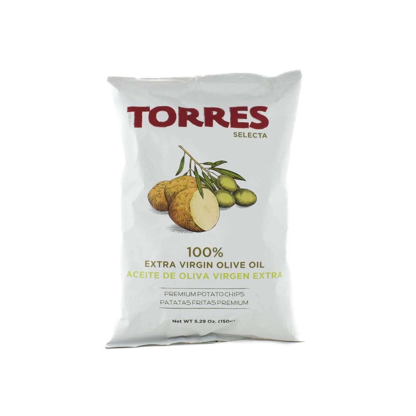 TORRES OLIVE OIL Flavor Premium Potato Chips European Snacks 150g 5.29oz