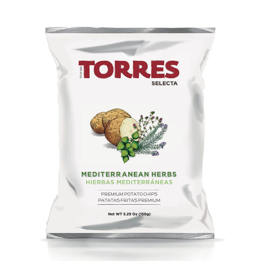 TORRES MEDITERRANEAN HERBS Flavor Premium Potato Chips Snacks 150g 5.29oz