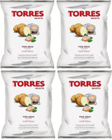 4 TORRES FOIE GRAS Flavor Premium Potato Chips Bags European Snacks 150g 5.29oz