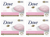 4 DOVE Pink Moisturizing Beauty Cream Bar for Soft Smooth Skin 90g