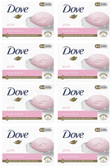 8 DOVE Pink Moisturizing Beauty Cream Bar for Soft Smooth Skin 90g