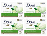4 DOVE Refreshing Beauty Cream Bar with Cucumber & Green Tea Scent 90g