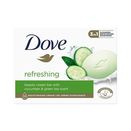 8 DOVE Refreshing Beauty Cream Bar with Cucumber & Green Tea Scent 90g