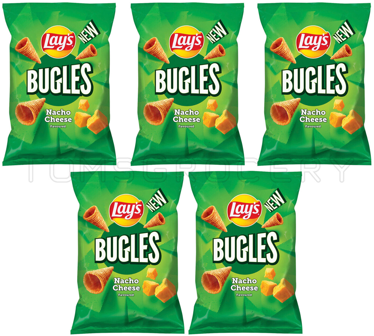 5 LAYS BUGLES Nacho Cheese Flavor Chips Snacks Crisps Bundle 110g