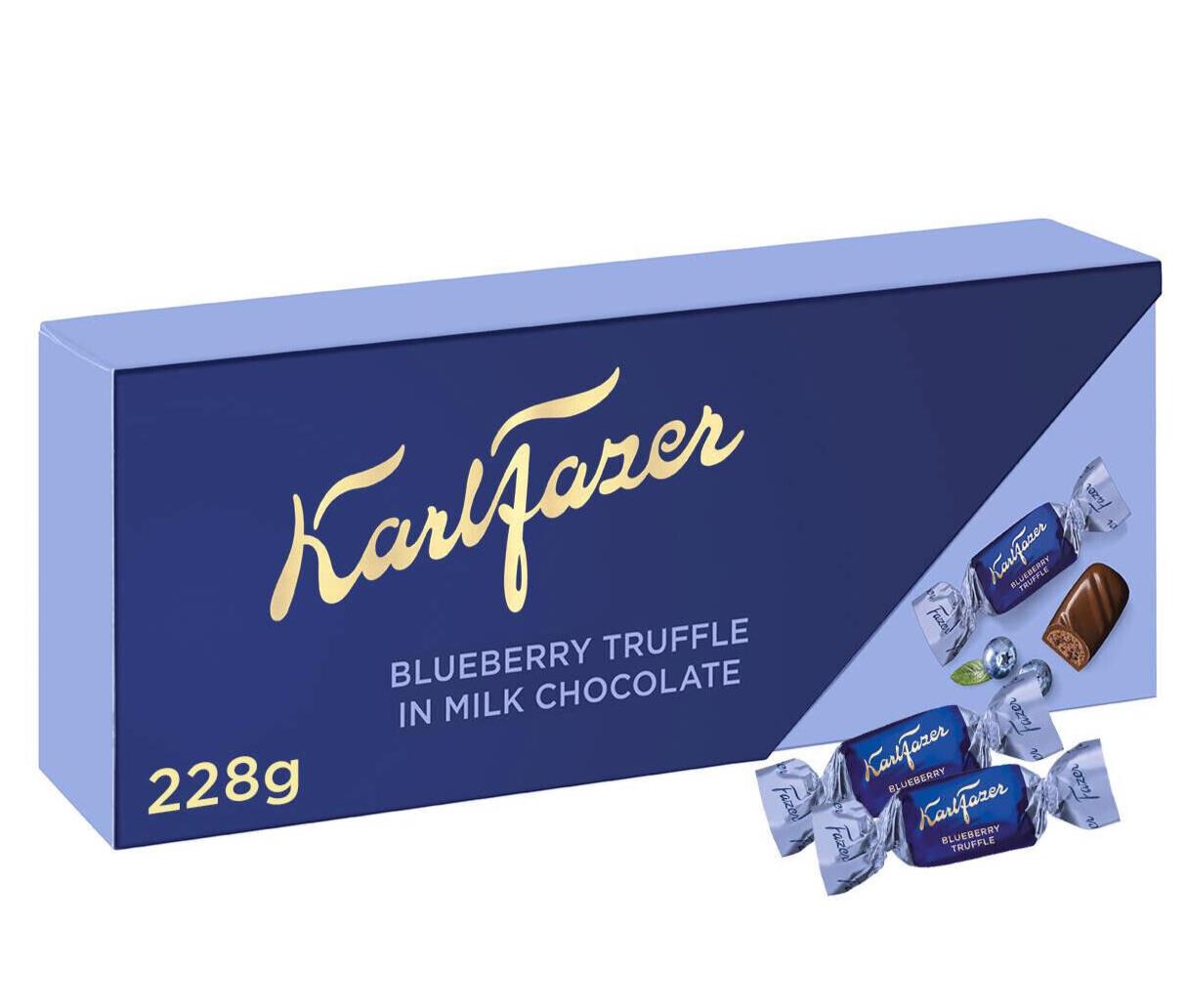 3 FAZER BLUEBERRY TRUFFLE Milk Chocolate Candies European Sweets 228g 8oz