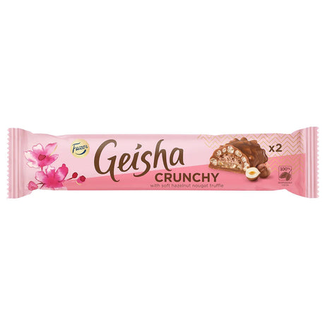 FAZER GEISHA CRUNCHY Milk Chocolate Bar with Soft Hazelnut Nougat 50g