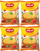 4 REEVA HOT CHICKEN Flavor Instant Ramen Noodle Soup Snacks (Rollton) 60g 2.2oz
