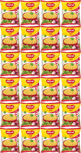 24 REEVA BEEF Flavor Instant Ramen Noodle Soup Snacks (Rollton) 60g 2.2oz