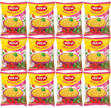 12 REEVA CHEESE & BACON Flavor Instant Ramen Noodle Soup Snacks (Rollton) 60g