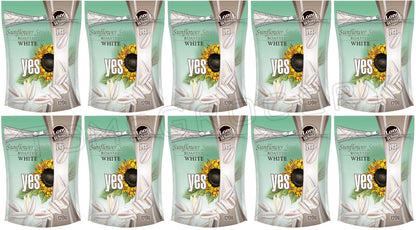 10 YES LONG WHITE Roasted Sunflower Seeds Unsalted Beer Snacks 120g 4.2oz