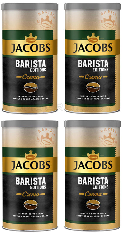 4 JACOBS BARISTA EDITIONS CREMA Instant Coffee with Finely Ground Beans 170g 6oz