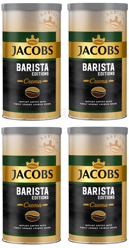 4 JACOBS BARISTA EDITIONS CREMA Instant Coffee with Finely Ground Beans 170g 6oz