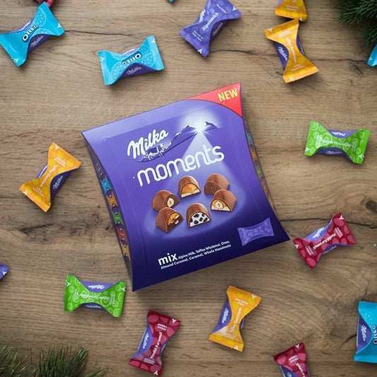 MILKA FAVOURITES Assorted Flavors Chocolate Sweets Box Oreo Toffee 95g